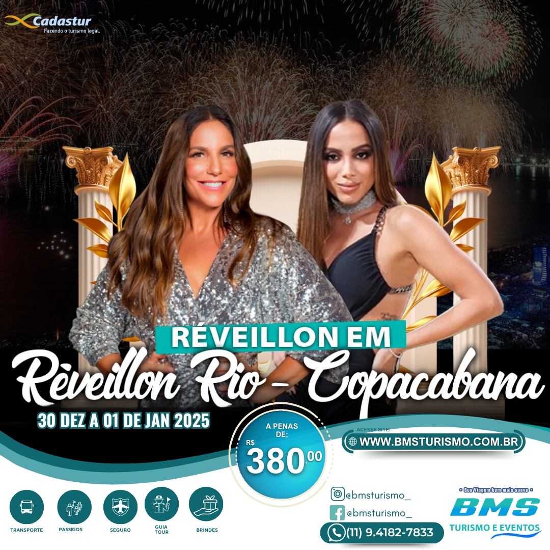 BMS TE LEVA: REVEILLON + COPACABANA/BATE E VOLTA